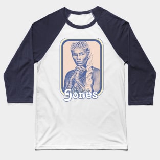 Grace Jones // Retro 80s Aesthetic Fan Design Baseball T-Shirt